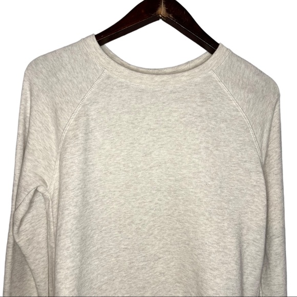Athleta Heather Cream and White Roamer Zip Back Layered Sweatshirt XS - Picture 3 of 11